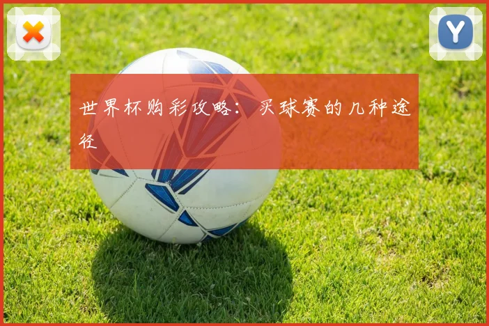 世界杯购彩攻略:买球赛的几种途径
